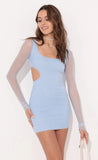 Polka Dot Cutout in Baby Blue