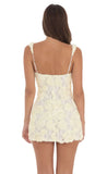 Textured Floral Bodycon Dress in Ivory
