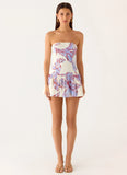 Mario Mini Dress Purple Floral
