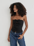 Black Tailored Bow Detail Corset