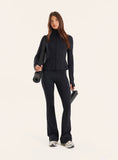 Black High Waisted Flared Yoga Pants