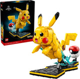LEGO Pokémon Pikachu and Poké Ball Collectible Building Sets for Adults Ages 18 Pokémon Figure for Display Desk Shelf or Office Decor Gift for Men Women 72152