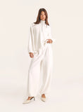 Cream Modal Balloon Leg Cargo Joggers