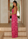 Vietta Sequin Cami Maxi Dress Fuchsia