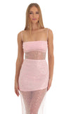 Sequin Maxi Dress in Pink
