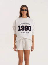 Grey 1990 Slogan Classic Longline Sweatshirt