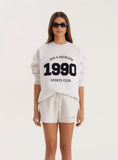 Grey 1990 Slogan Classic Longline Sweatshirt