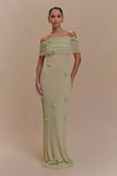 Brynn Orchid Knit Maxi Dress Pastel Green