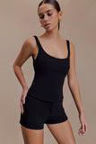 Blanca Stretch Crepe Cami Top Black