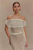 Cordelia Off Shoulder Knit Top Ivory