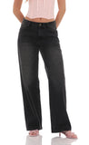 Mid Rise Baggy Jeans in Black