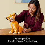 LEGO Disney Young Simba the Lion King Building Sets for Adults Buildable Figurine for Display Ages 18 DIY Kits Crafts for Fans of Movie Collectible Disney Birthday Gift 43247