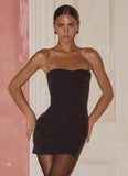 Drivers Seat Strapless Mini Dress Black
