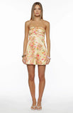 Chantell Yellow Bloom Mini Dress