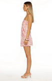 Antoine Pink Sequin Strapless Mini Dress