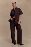 Mannon Mid Rise Denim Jeans Chocolate