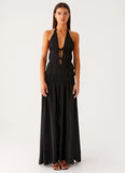 Dione Halter Maxi Dress Black