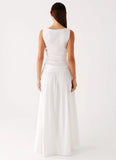 Carmel High Neck Maxi Dress White
