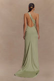 Harper One Shoulder Gown Sage