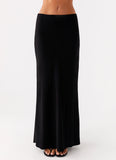 Michaella Chiffon Maxi Skirt Black