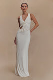 Kassidy Peached Jersey Maxi Dress Ivory