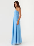 Yanina Strapless Maxi Dress Blue