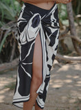 Black And Cream Printed Sarong Bora