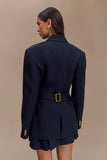 Bellamy Cinched Blazer Dark Navy