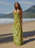 Havana Sequin Maxi Dress Lime