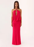 Telling You Maxi Dress Red Magenta