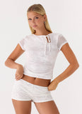 Kathia Mini Shorts White