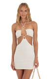 Cutout Mini Dress in White