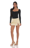 Floral Jacquard Skort in Champagne