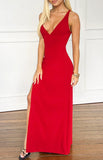 Annalise Red Ruffle Detail Maxi Dress