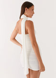 Breaking News Micro Mini Dress White