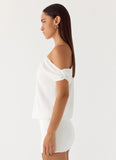 Stick Around Mini Dress White