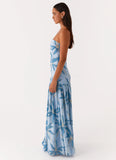 Eden Strapless Maxi Dress Opulent Blue