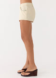 Emenique Button Shorts Ivory