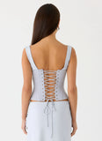 Romana Corset Top Misty Blue