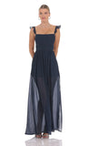Shimmer Chiffon Maxi Dress in Navy