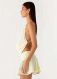 Sweet Charm Cowl Neck Top Spring Meadow