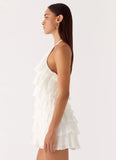 Lunar Bloom Mini Dress Ivory
