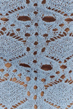Aeline Strapless Crochet Knit Top Sky Blue
