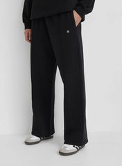 Black 4th Wide Leg Branded Joggers