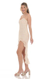 High Low Ruffle Floral Dress in Yelllow