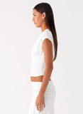 Liana Asymmetrical Top White