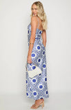 Renesmee Navy Tile Print Maxi Dress