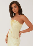 Golden Grace Bustier Top Lemon