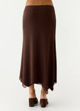 Kerrie Hanky Midi Skirt Chocolate