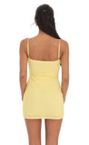 Mini Ruffles Bodycon Dress in Yellow